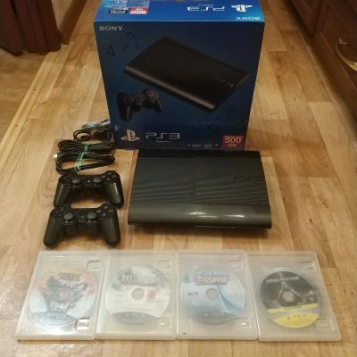 Лот: 12952274. Фото: 1. Sony Playstation 3 (ps3) два геймпада... Игровые приставки, консоли