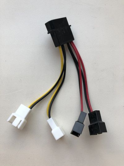 Лот: 25672790. Фото: 1. Переходник Molex - 4x2pin вентилятор. Шлейфы, кабели, переходники