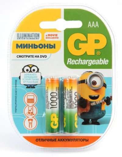 Лот: 7765643. Фото: 1. Аккумулятор GP 100AAAHC Minions... Аккумуляторы