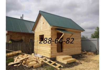Лот: 11095984. Фото: 1. Баня 3х4 из бруса 150х150 на свайном... Срубы, бани, дома