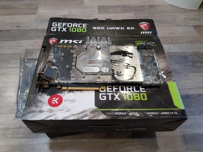 Лот: 17479694. Фото: 1. MSI GTX 1080 SEA hawk EK. Видеокарты