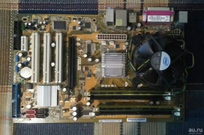 Лот: 10072843. Фото: 1. Asus P5KPL+C2D E4600+2 ГБ+кулер. Материнские платы