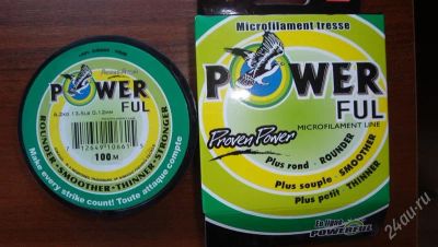 Лот: 2920632. Фото: 1. Леска-плетенка POwER FUL 6.2kg... Леска, блесны, крючки, мормышки