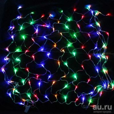 Лот: 15103718. Фото: 1. Гирлянда - сетка 240 LED разноцв... Гирлянды, шарики, новогодние аксессуары