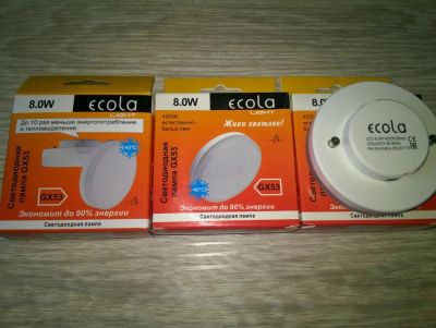 Лот: 10723217. Фото: 1. Лампа светодиодная GX53 Ecola... Другое освещение