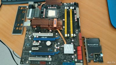 Лот: 13555130. Фото: 1. Материнская плата Asus P5E. Материнские платы