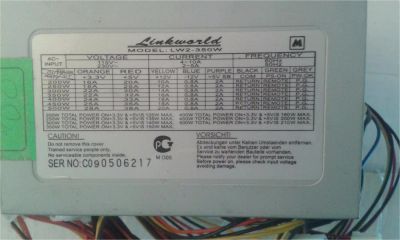 Лот: 10223335. Фото: 1. Блок питания Linkworld LW2-350w. Корпуса, блоки питания