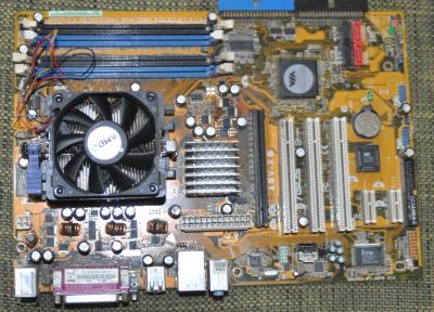 Лот: 3028926. Фото: 1. мать asus a8v-xe+ проц Athlon... Материнские платы