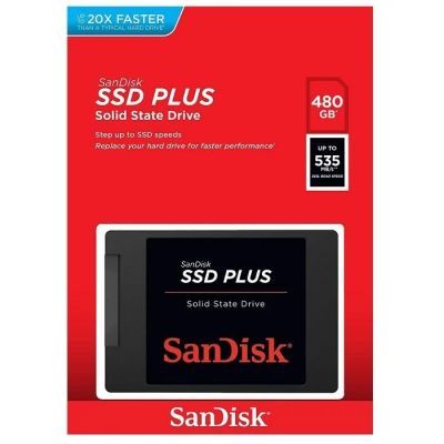 Лот: 13978342. Фото: 1. sandisk ssd plus 480gb. SSD-накопители