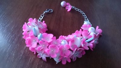 Лот: 4085645. Фото: 1. Браслет "Розовый рай "Авторская... Бижутерия ручной работы