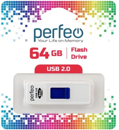 Лот: 24948888. Фото: 1. Флеш-накопитель USB2.0 64Gb Perfeo... USB-флеш карты