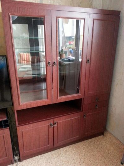 Лот: 4976814. Фото: 1. Шкаф с зеркалом + антресоль. Гостиные, стенки, горки