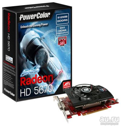 Лот: 8616471. Фото: 1. PowerColor HD5670 512MB 128bit... Видеокарты