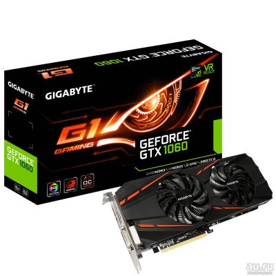 Лот: 12996439. Фото: 1. Gigabyte GeForce GTX 1060 G1 gaming... Видеокарты