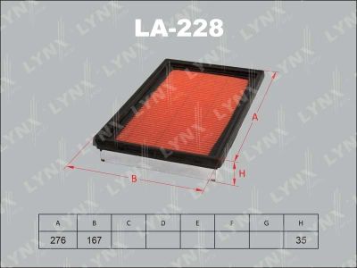Лот: 13357189. Фото: 1. Lynx LA-228 Воздушный фильтр. Расходные материалы