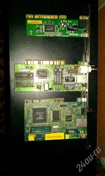 Лот: 1459072. Фото: 1. Три сетевые карты PCI. Сетевые карты