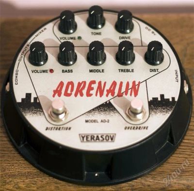 Лот: 909960. Фото: 1. Дисторшн-овердрайв Yerasov AD-2... Гитарные эффекты и комбоусилители