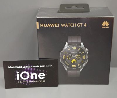 Лот: 23310260. Фото: 1. Huawei Watch GT 4 Black (Новый... Смарт-часы, фитнес-браслеты, аксессуары
