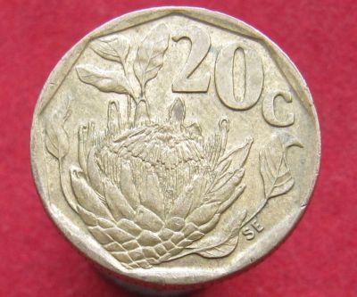 Лот: 15274439. Фото: 1. ЮАР 20 центов, 1993г. Остальные страны