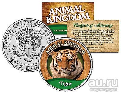 Лот: 9604596. Фото: 1. 50 центов США Тигр,Дикие животные. Америка