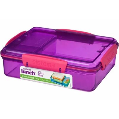 Лот: 25007236. Фото: 1. Ланч-бокс Sistema Lunch, с разделителями... Контейнеры, банки