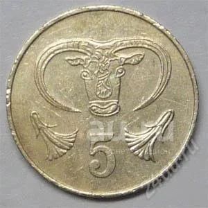 Лот: 18661941. Фото: 1. Кипр. 5 цент 1983г. Остальные страны