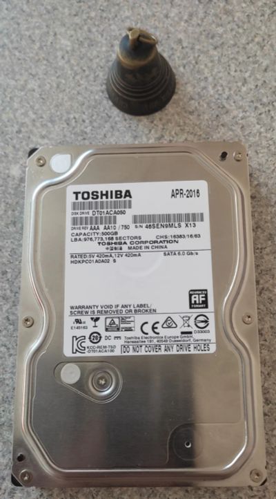 Лот: 25621808. Фото: 1. Toshiba 500Gb новый. Жёсткие диски (HDD)