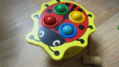 Лот: 8633533. Фото: 1. стучалка божья коровка деревянная. Другое (игрушки)