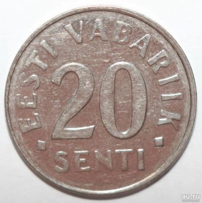 Лот: 3502592. Фото: 1. 20 сенти (сентов) 1999 год. Эстония. Европа