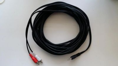 Лот: 7578915. Фото: 1. Кабель RCA - miniJack 10 метров. Шнуры, кабели, разъёмы