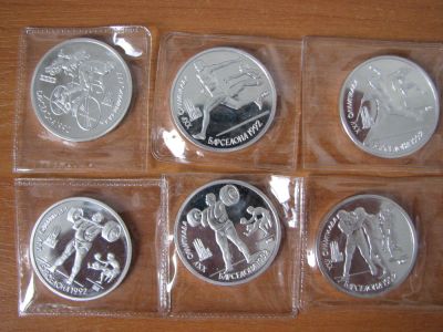 Лот: 4172517. Фото: 1. Набор из 6 монет 1 рубль 1991... Россия и СССР 1917-1991 года