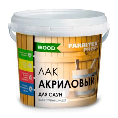 Лот: 12678756. Фото: 1. Лак FARBItex акриловый для саун... Краски, лаки, растворитель