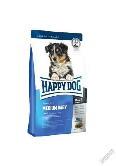 Лот: 5575940. Фото: 1. Корм Happy Dog Supreme Young Medium... Корма