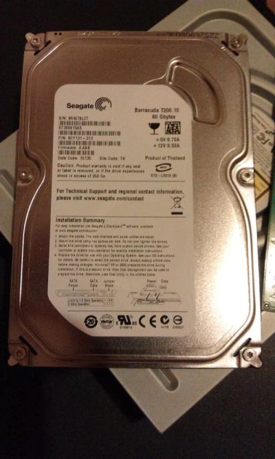 Лот: 4391452. Фото: 1. 80 Гб SATA II Seagate Barracuda... Жёсткие диски (HDD)