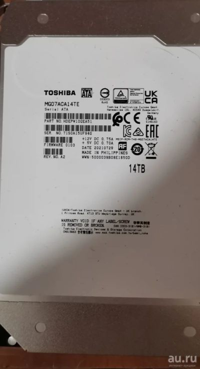 Лот: 18303606. Фото: 1. Жесткий диск TOshIBA Enterprise... Жёсткие диски (HDD)
