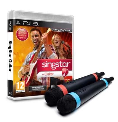 Лот: 5882051. Фото: 1. SingStar Guitar (+ 2 микрофона... Игры для консолей
