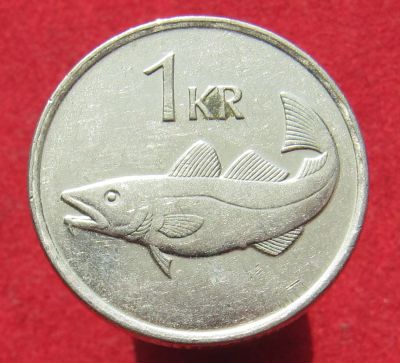 Лот: 15954182. Фото: 1. Исландия 1 крона, 1992г. Остальные страны