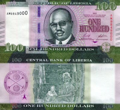 Лот: 21134967. Фото: 1. Либерия 100 долларов 2022 года... Африка
