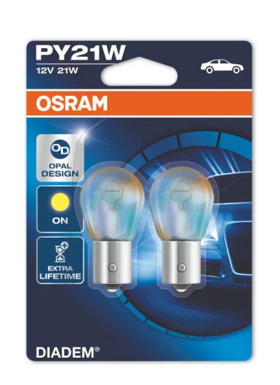 Лот: 12956228. Фото: 1. Osram PY21W Diadem 7507LDA-02B. Компьютерные и письменные столы