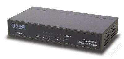 Лот: 975515. Фото: 1. 8 портовый коммутатор planet fsd-803... Маршрутизаторы (роутеры)