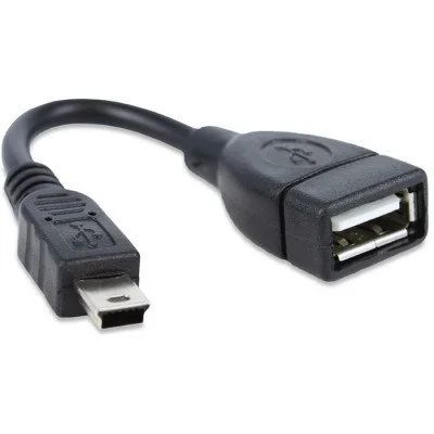 Лот: 17986469. Фото: 1. OTG переходник USB - miniUSB Black... Дата-кабели, переходники