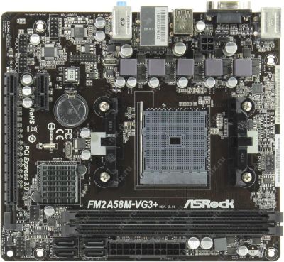 Лот: 7775304. Фото: 1. Asrock FM2A58M-VG3+ Б/У FM2... Материнские платы
