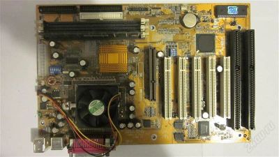 Лот: 2135919. Фото: 1. Gigabyte GA-6BX7 + Celeron 850... Материнские платы
