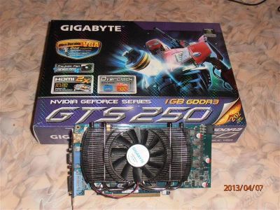 Лот: 2556429. Фото: 1. Gigabyte GV-N250OC-1GI 1Гб 765... Видеокарты