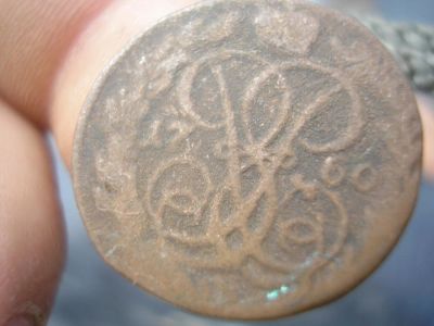 Лот: 9386392. Фото: 1. Неплохая Денга 1760 года. Распродажа... Россия до 1917 года