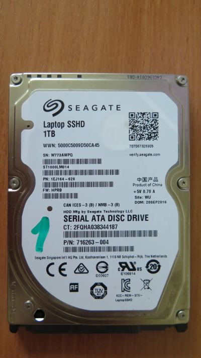 Лот: 25350598. Фото: 1. Жесткий диск Seagate Laptop SSHD... Жёсткие диски (HDD)