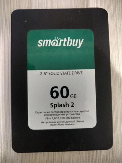 Лот: 14950542. Фото: 1. SSD Smartbuy splash 2 60Gb. SSD-накопители