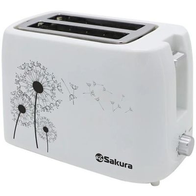 Лот: 19825006. Фото: 1. Тостер SAKURA 750Вт SA-7608W белый... Кухонная