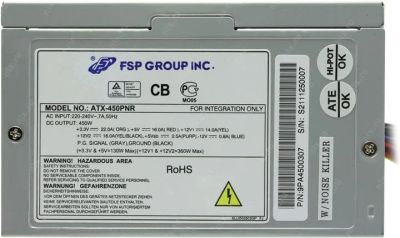 Лот: 6268741. Фото: 1. Блок питания FSP ATX-450PNR 450W... Корпуса, блоки питания