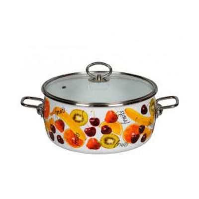 Лот: 13993344. Фото: 1. Кастрюля сфер. низкая Fruits 5л... Кастрюли
